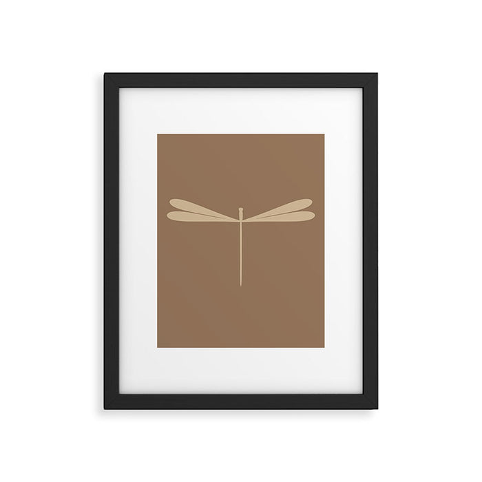 Dragonfly Pattern XI Earthy Beige Framed Art Print Gallery Image 1