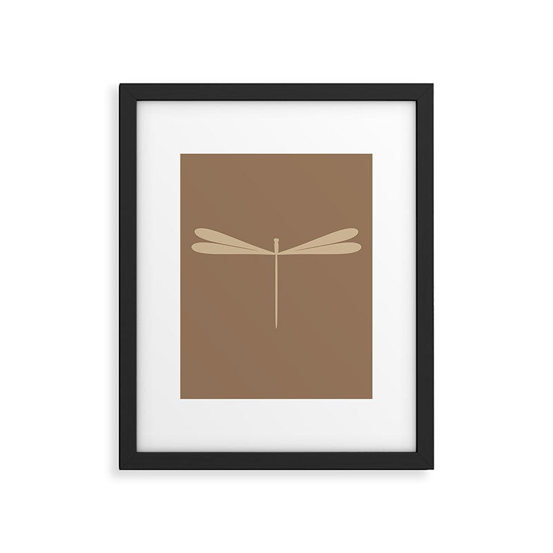 Dragonfly Pattern XI Earthy Beige Framed Art Print Gallery Image 6