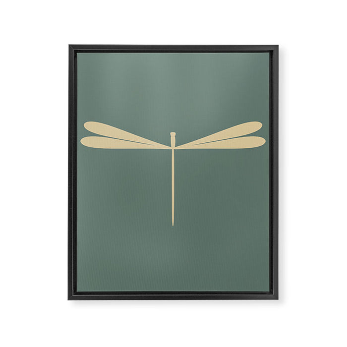 Dragonfly Pattern XII Neutral Green Framed Canvas Print Gallery Image 1
