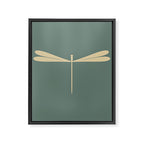 Dragonfly Pattern XII Neutral Green Framed Canvas Print Gallery Image 8