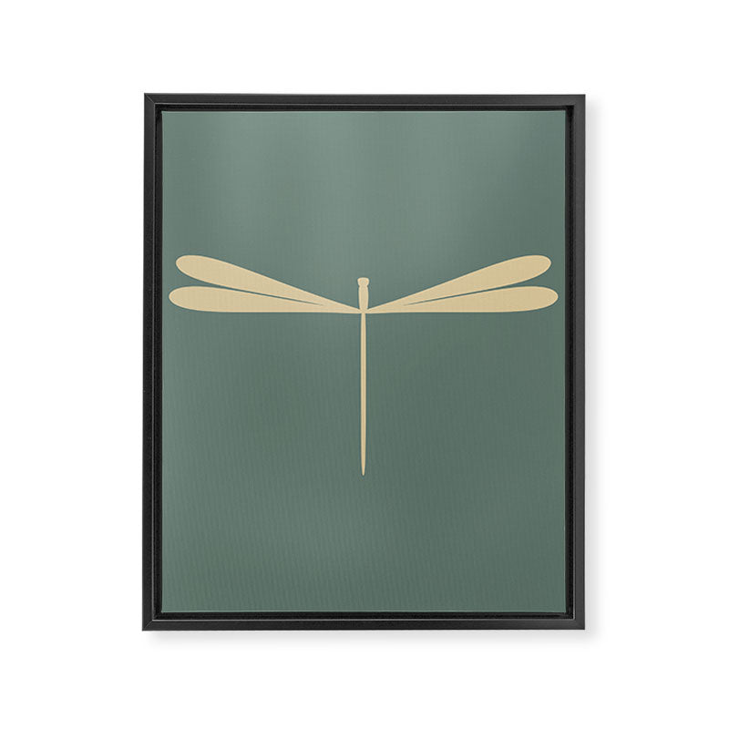 Dragonfly Pattern XII Neutral Green Framed Canvas Print Gallery Image 8