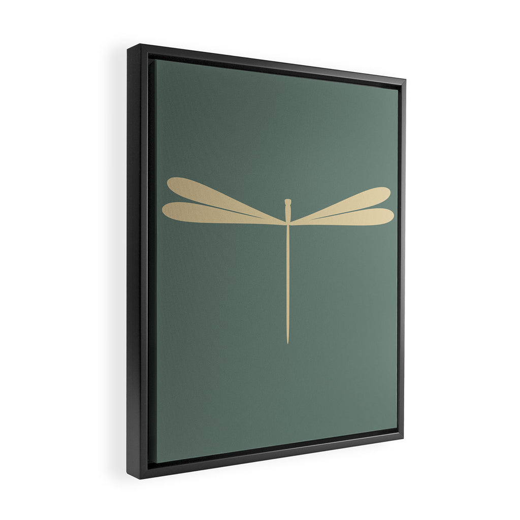 Dragonfly Pattern XII Neutral Green Framed Canvas Print Gallery Image 2
