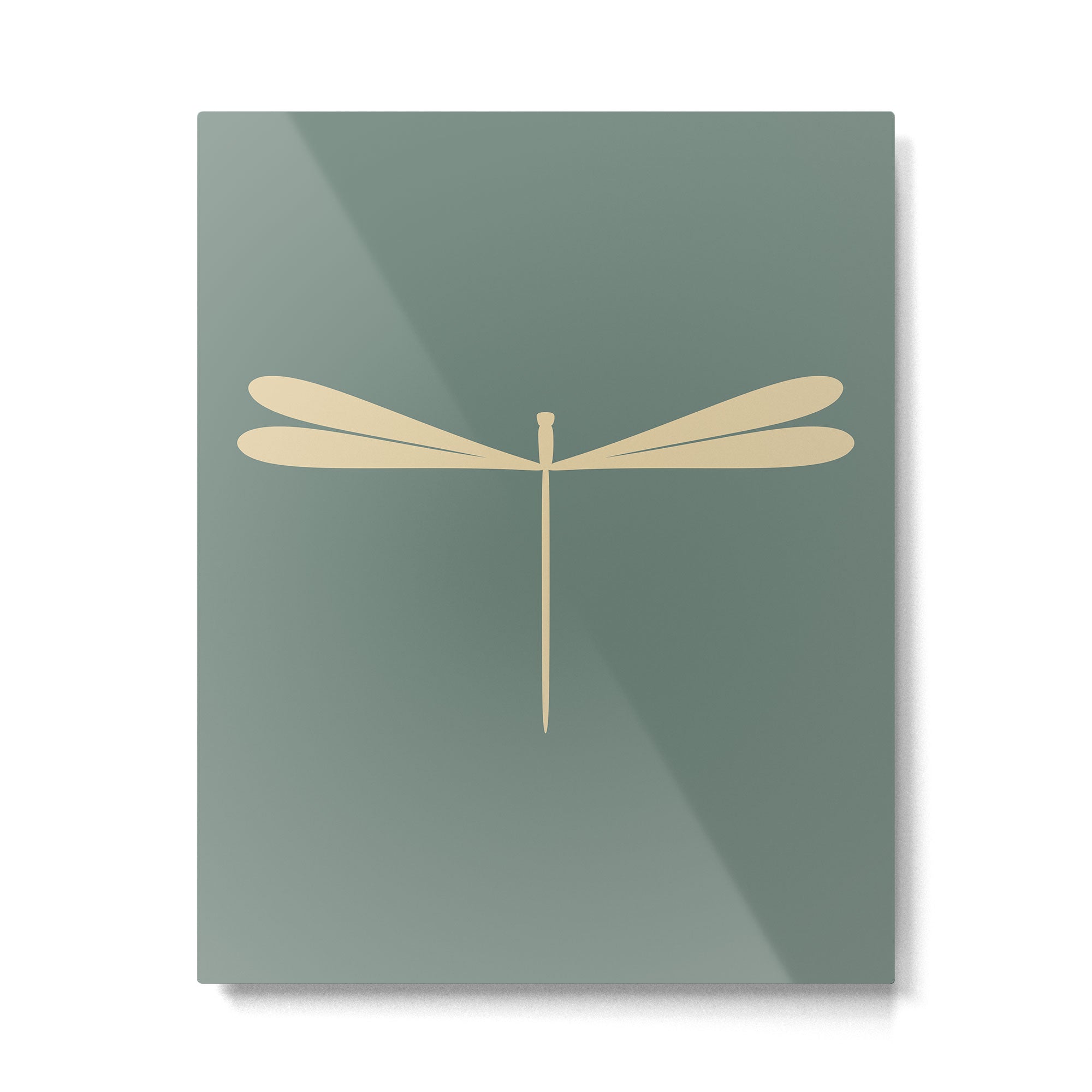 Dragonfly Pattern XII Neutral Green Metal Print Gallery Image 6