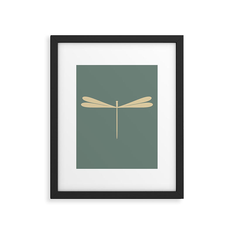 Dragonfly Pattern XII Neutral Green Framed Art Print Gallery Image 6