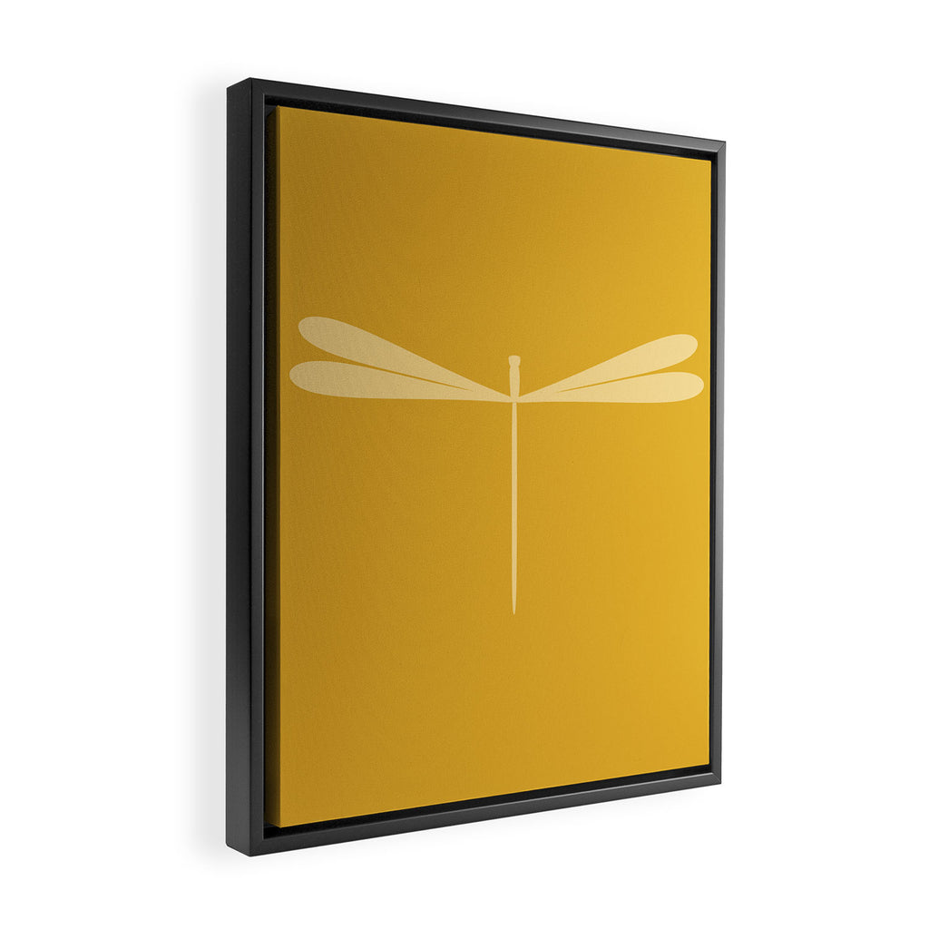 Dragonfly Pattern XIV Golden Yellow Framed Canvas Print Gallery Image 2