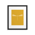 Dragonfly Pattern XIV Golden Yellow Framed Art Print Gallery Image 6