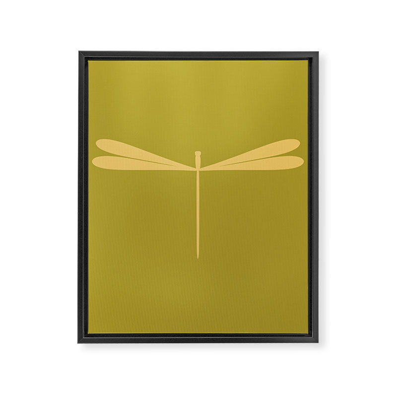 Dragonfly Pattern XV Chartreuse Green Framed Canvas Print Gallery Image 8