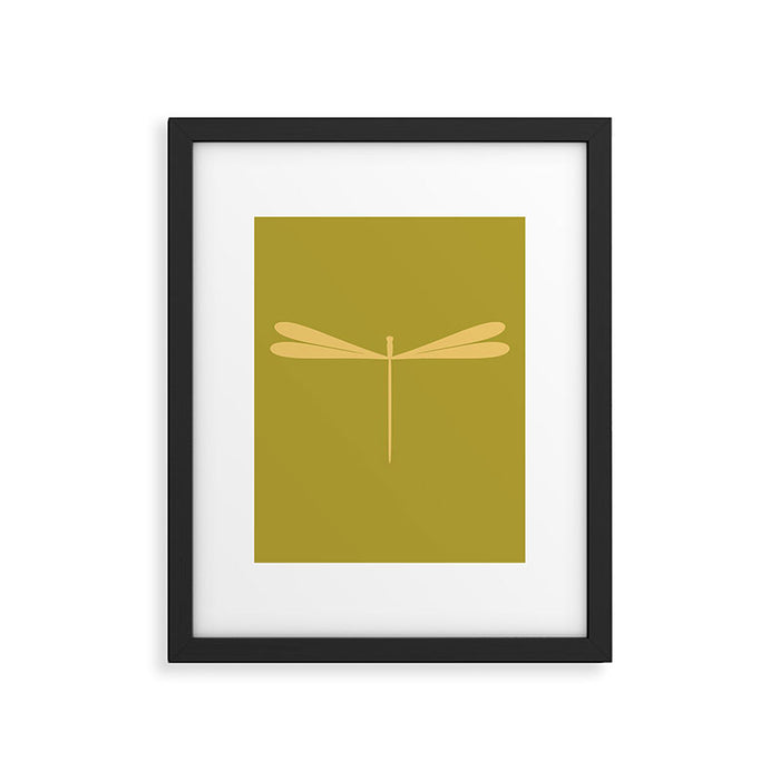 Dragonfly Pattern XV Chartreuse Green Framed Art Print Gallery Image 1