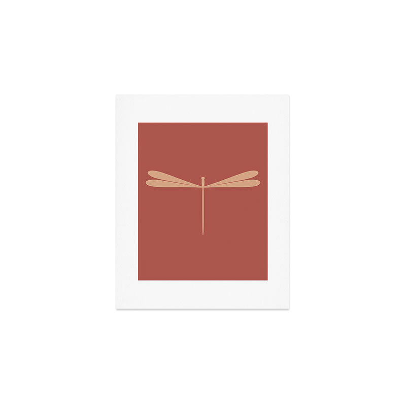 Dragonfly Pattern XVI Rose Pink Art Print Gallery Image 1
