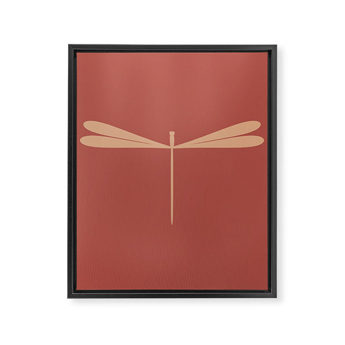 Dragonfly Pattern XVI Rose Pink Framed Canvas Print Gallery Image 1