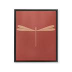 Dragonfly Pattern XVI Rose Pink Framed Canvas Print Gallery Image 8