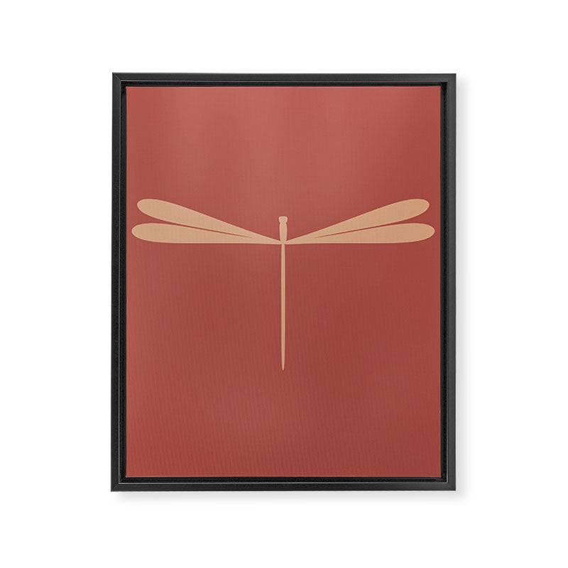 Dragonfly Pattern XVI Rose Pink Framed Canvas Print Gallery Image 8