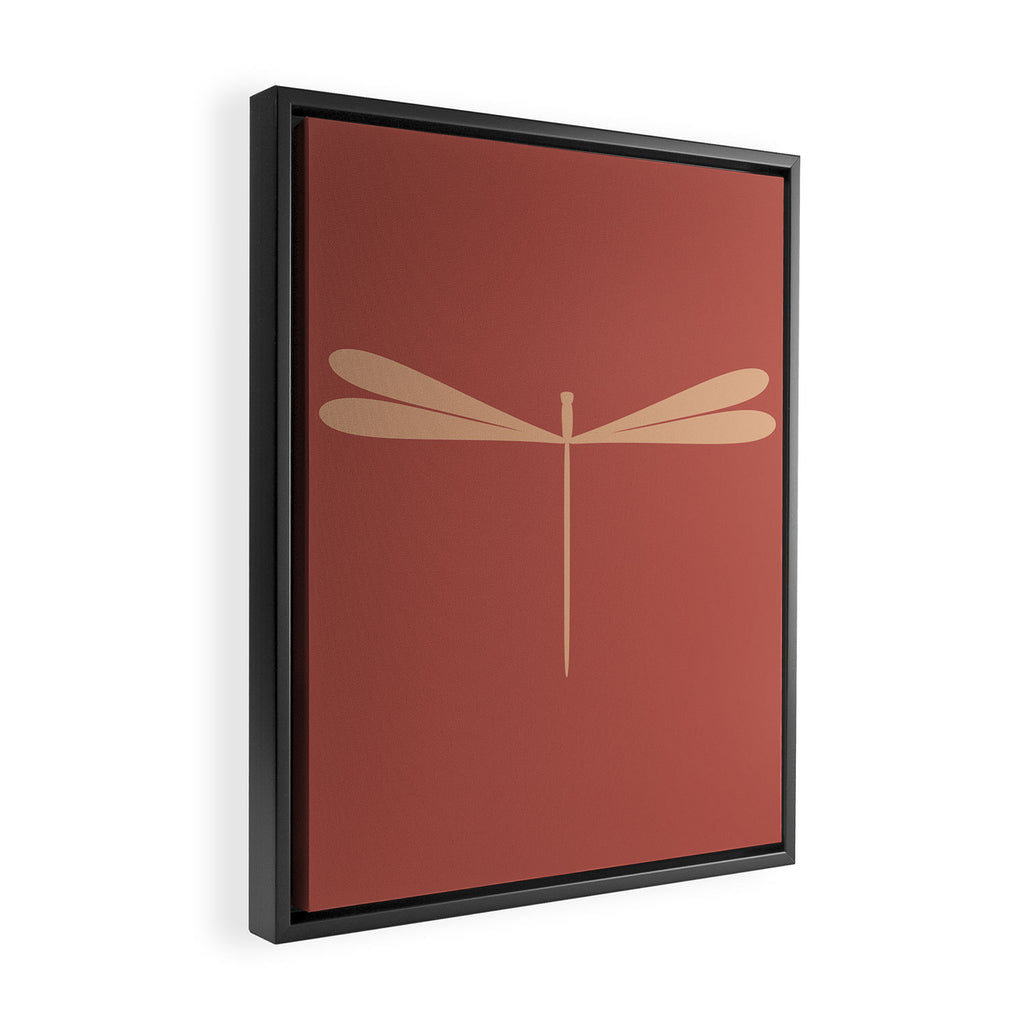 Dragonfly Pattern XVI Rose Pink Framed Canvas Print Gallery Image 2