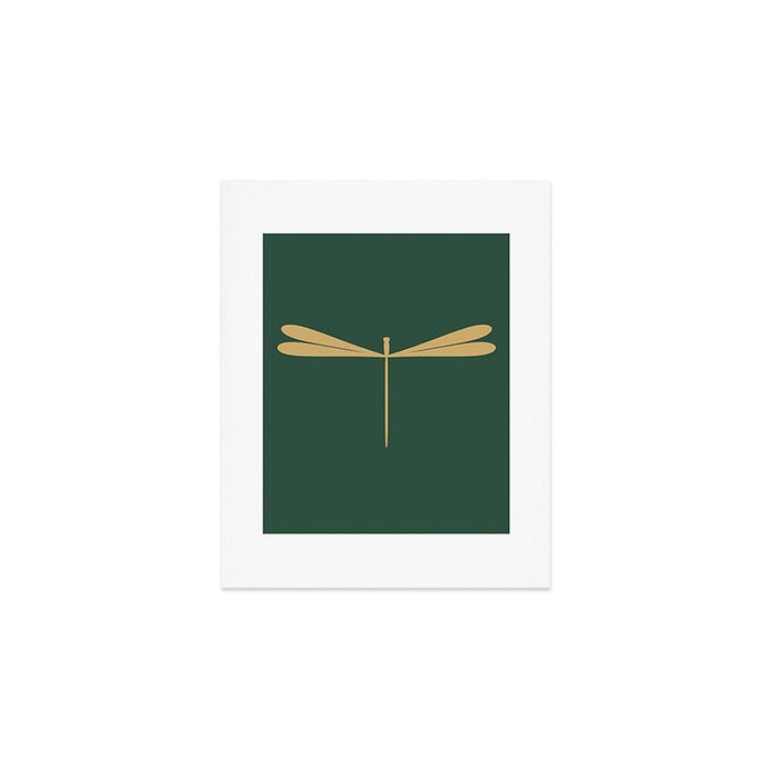 Dragonfly Pattern XVII Kelly Green Art Print Gallery Image 1
