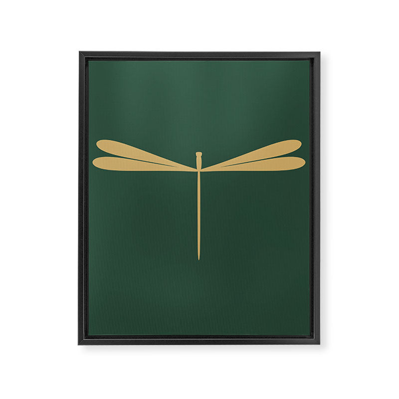 Dragonfly Pattern XVII Kelly Green Framed Canvas Print Gallery Image 8