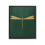 Dragonfly Pattern XVII Kelly Green Framed Canvas Print Gallery Image 8