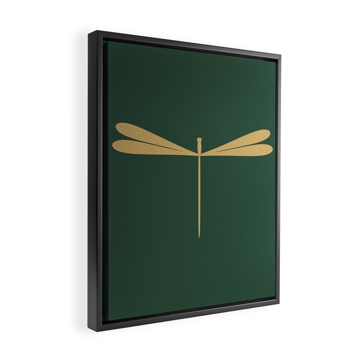 Dragonfly Pattern XVII Kelly Green Framed Canvas Print Gallery Image 2