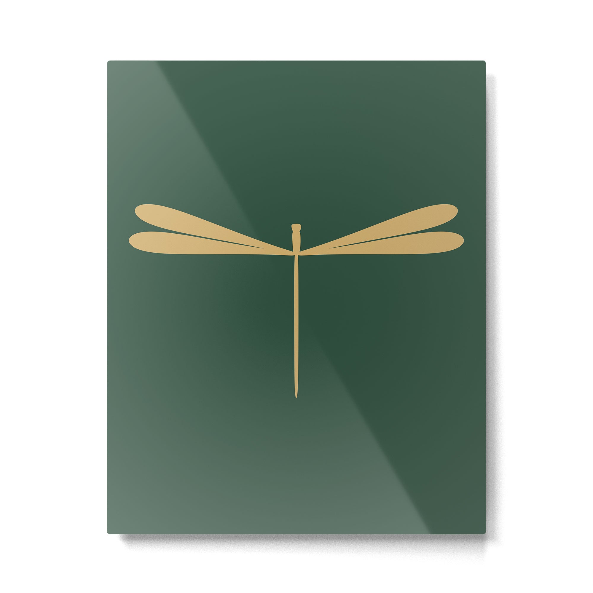 Dragonfly Pattern XVII Kelly Green Metal Print Gallery Image 6