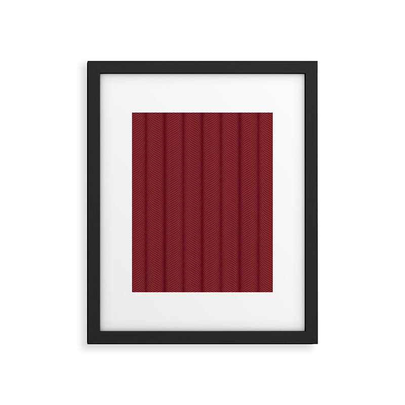 Elysian IV Ruby Red Framed Art Print Gallery Image 6