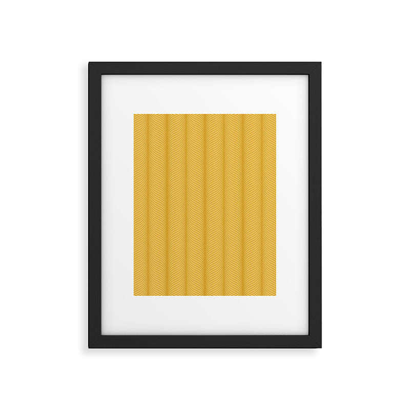 Elysian IX Golden Yellow Framed Art Print Gallery Image 6