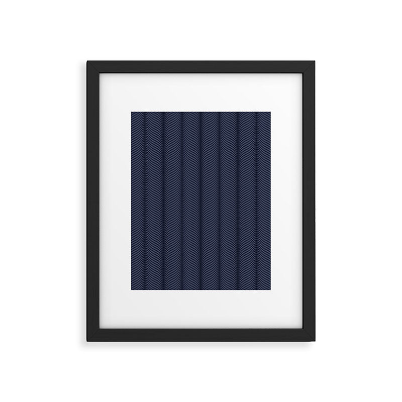 Elysian XII Navy Blue Framed Art Print Gallery Image 6