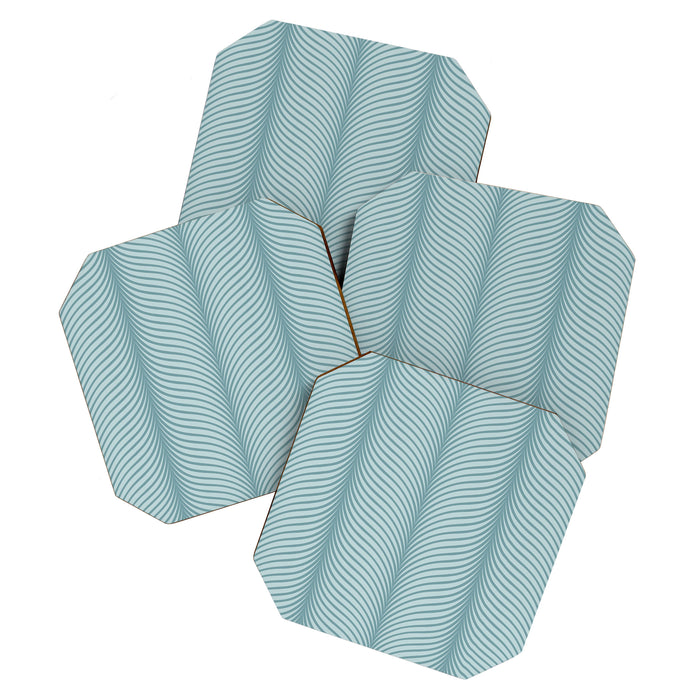 Elysian XVI Botanical Teal Coaster Gallery Image 1