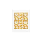 Retro Daisy Pattern - Golden Yellow Art Print Gallery Image 1