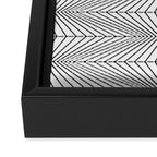 Geometric Angular Lines Pattern XIII Framed Canvas Print Gallery Image 3