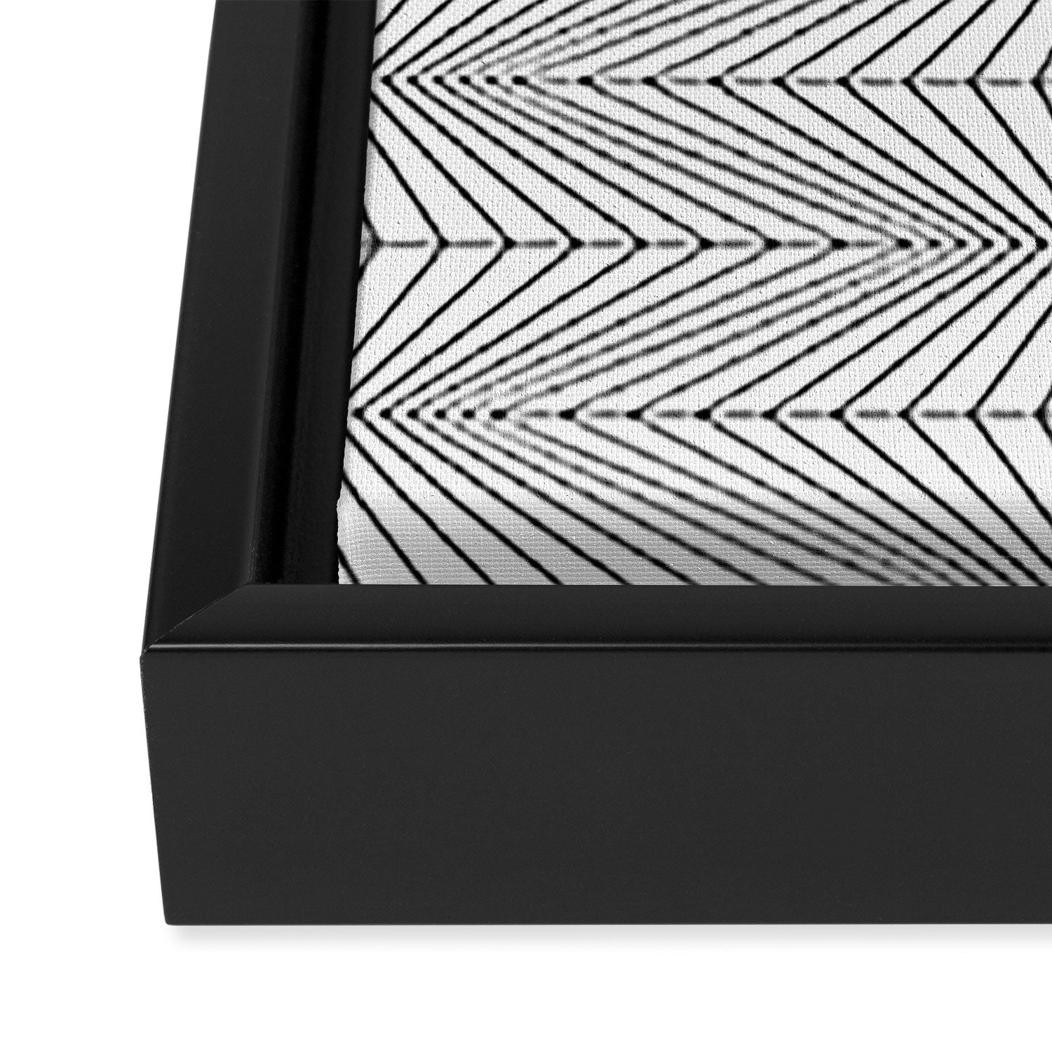Geometric Angular Lines Pattern XIII Framed Canvas Print Gallery Image 3