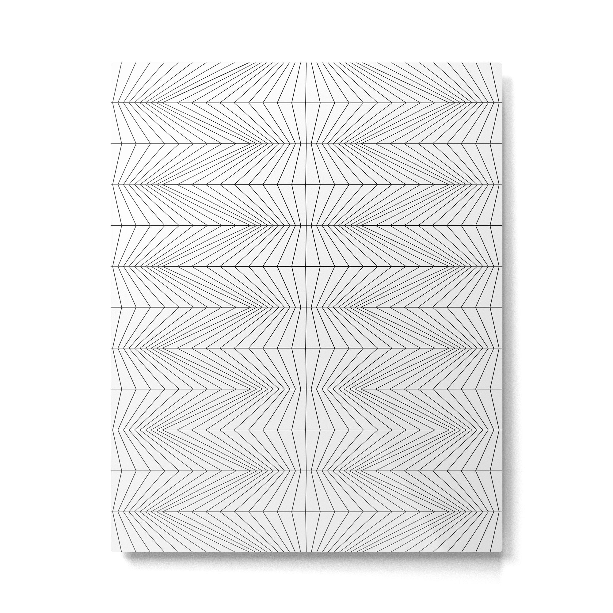 Geometric Angular Lines Pattern XIII Metal Print Gallery Image 6