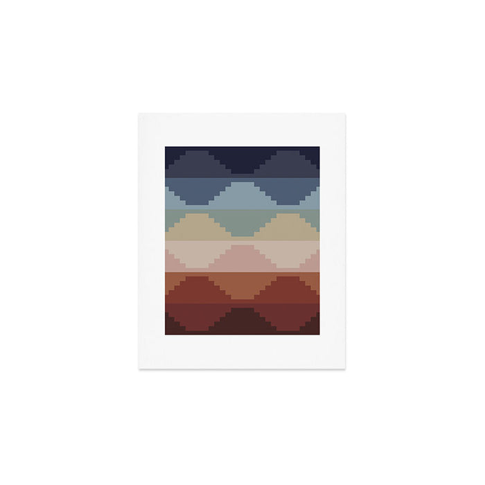 Geometric Aztec Pyramid Pattern III Art Print Gallery Image 1