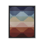 Geometric Aztec Pyramid Pattern III Framed Canvas Print Gallery Image 8