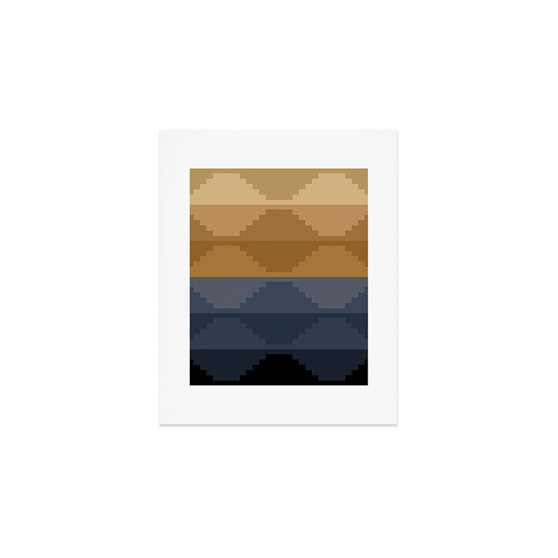 Geometric Aztec Pyramid Pattern X Art Print Gallery Image 1
