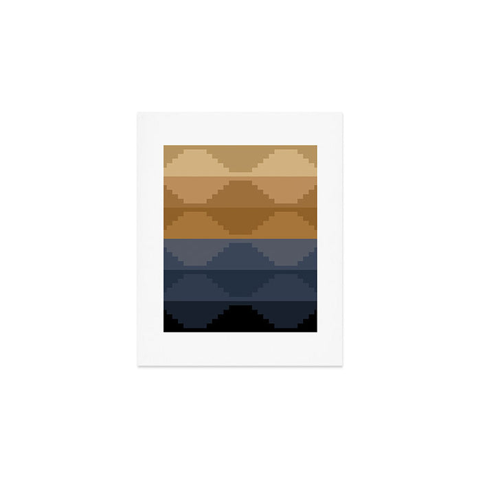 Geometric Aztec Pyramid Pattern X Art Print Gallery Image 1