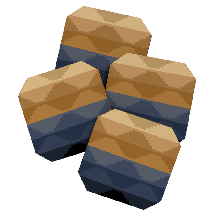 Geometric Aztec Pyramid Pattern X Coaster Gallery Image 1