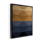 Geometric Aztec Pyramid Pattern X Framed Canvas Print Gallery Image 2