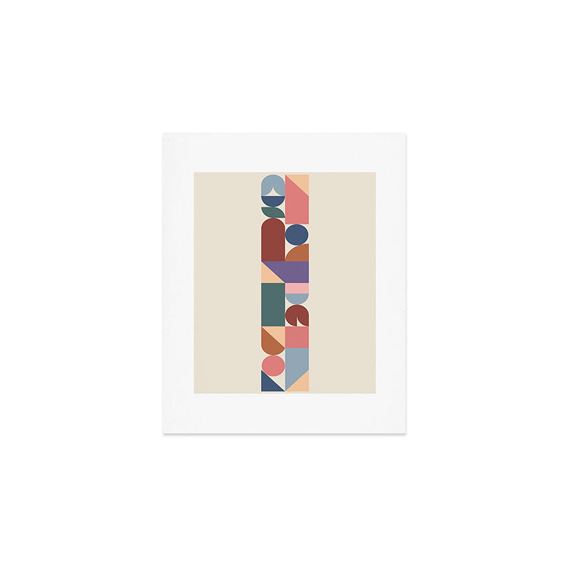 Geometric Balance Multicolor Art Print Gallery Image 1