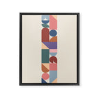 Geometric Balance Multicolor Framed Canvas Print Gallery Image 6