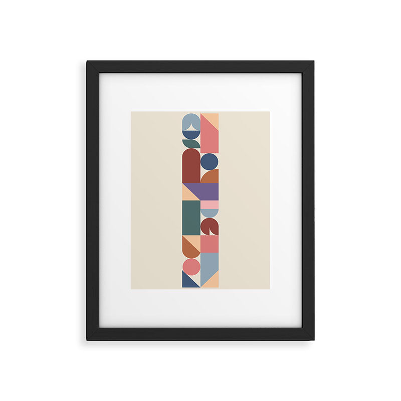 Geometric Balance Multicolor Framed Art Print Gallery Image 4