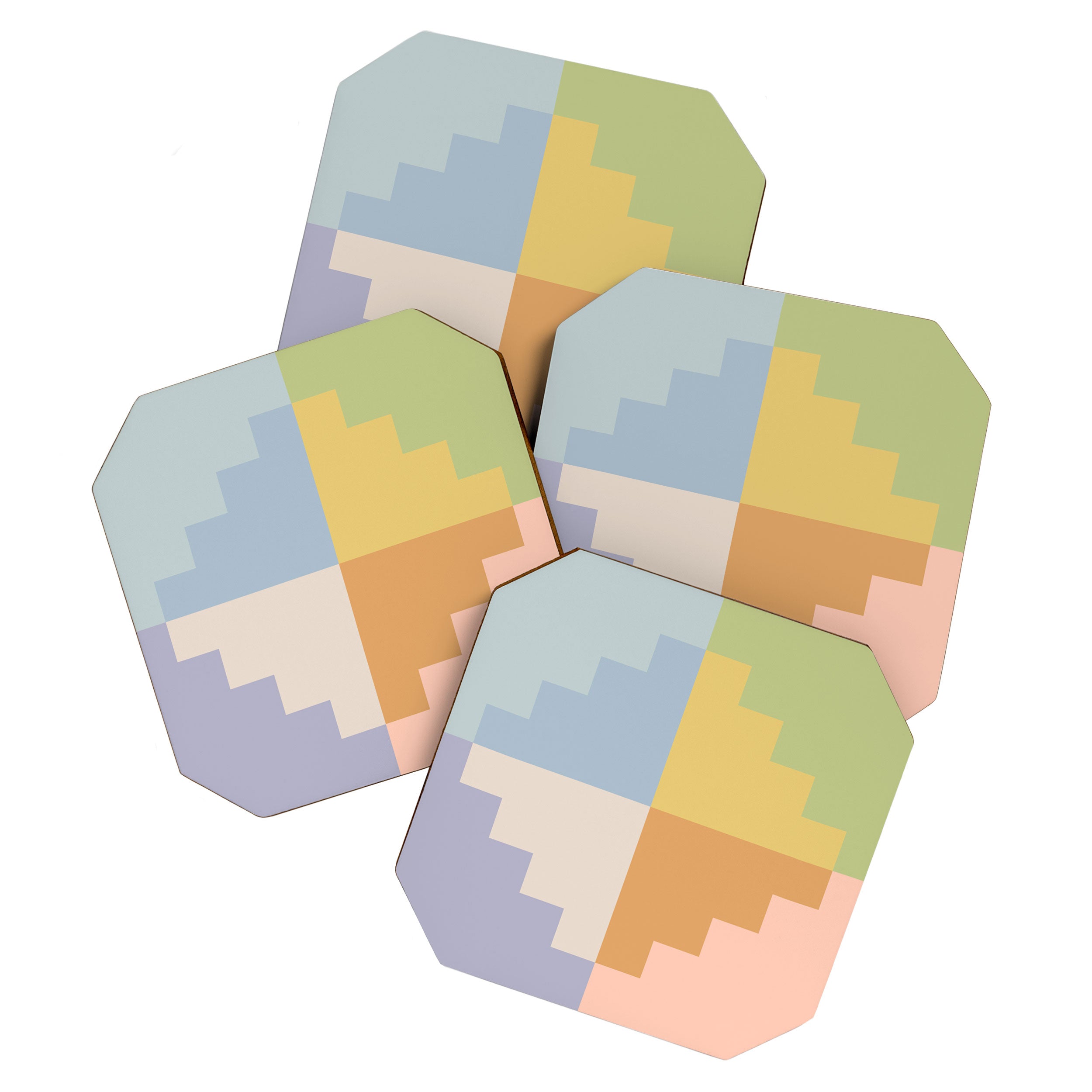 Geometric Color Block V Coaster Gallery Image 1