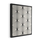 Geometric Orb Pattern - Black and White Framed Canvas Print Gallery Image 2