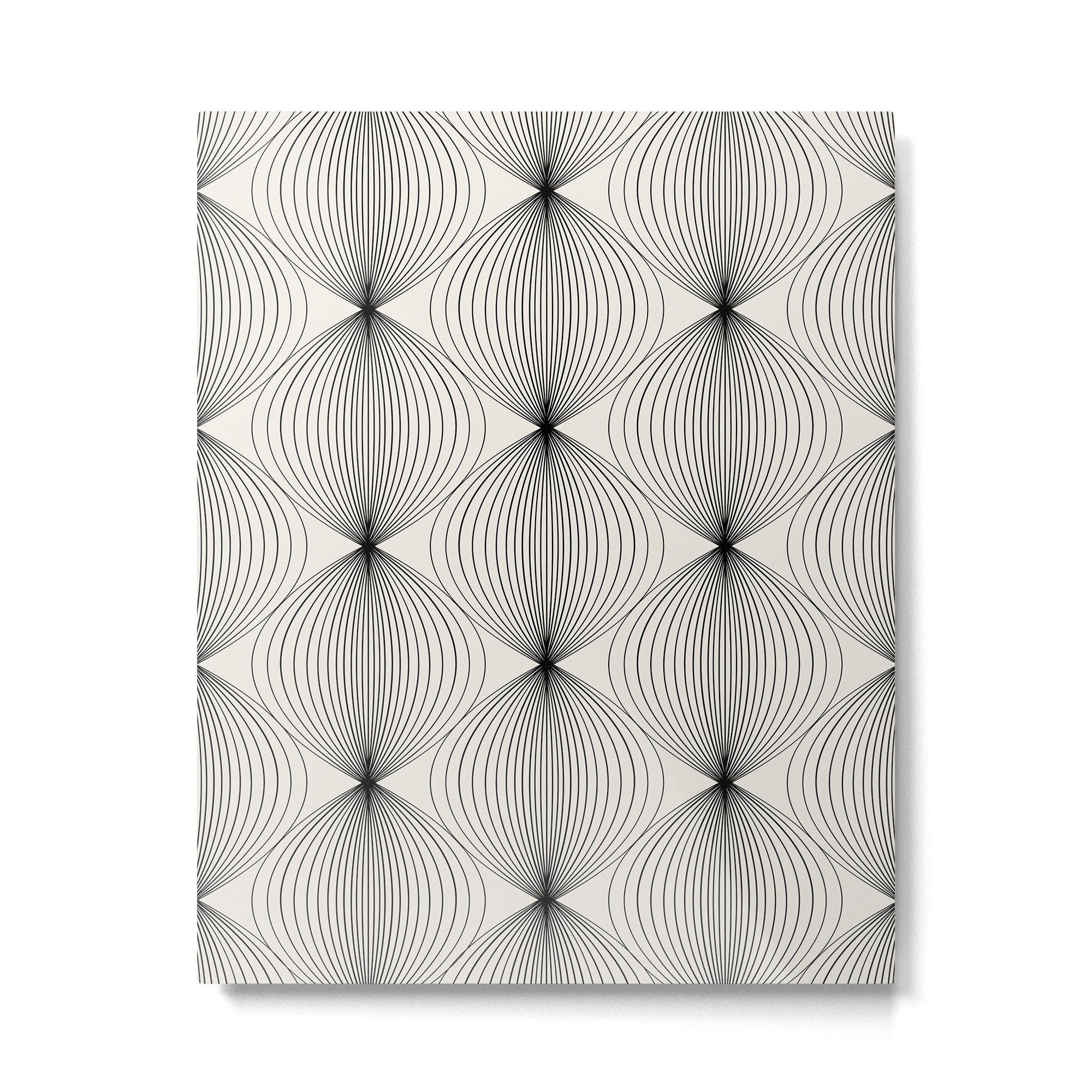 Geometric Orb Pattern - Black and White Metal Print Gallery Image 6