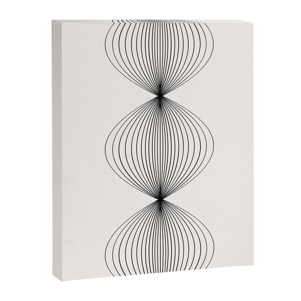 Geometric Orb Shapes - Black and White Canvas Print Gallery Image 6
