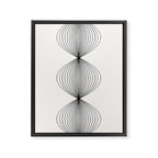 Geometric Orb Shapes - Black and White Framed Canvas Print Gallery Image 6