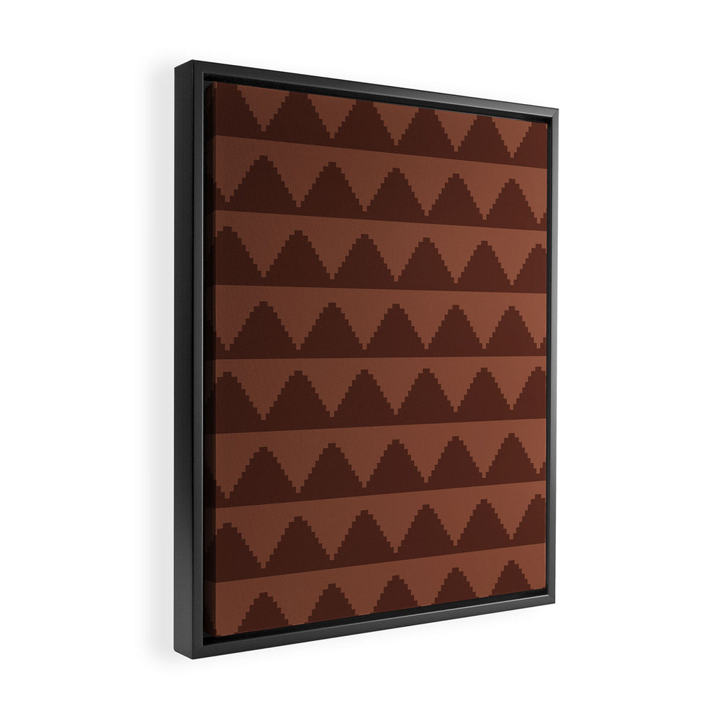 Geometric Pyramid Pattern XXXVIII Framed Canvas Print Gallery Image 2