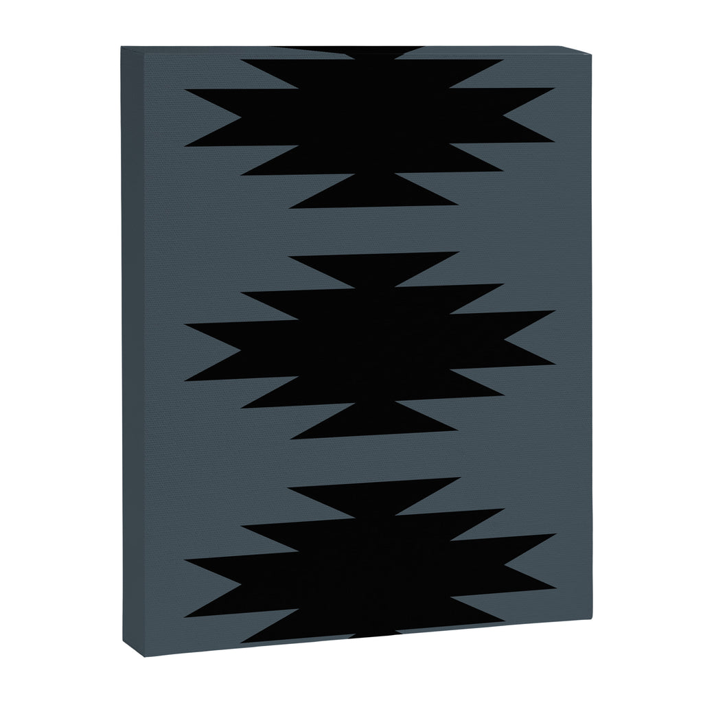 Geometric Southwestern Minimalism - Neutral Blue Canvas Print Gallery Image 8