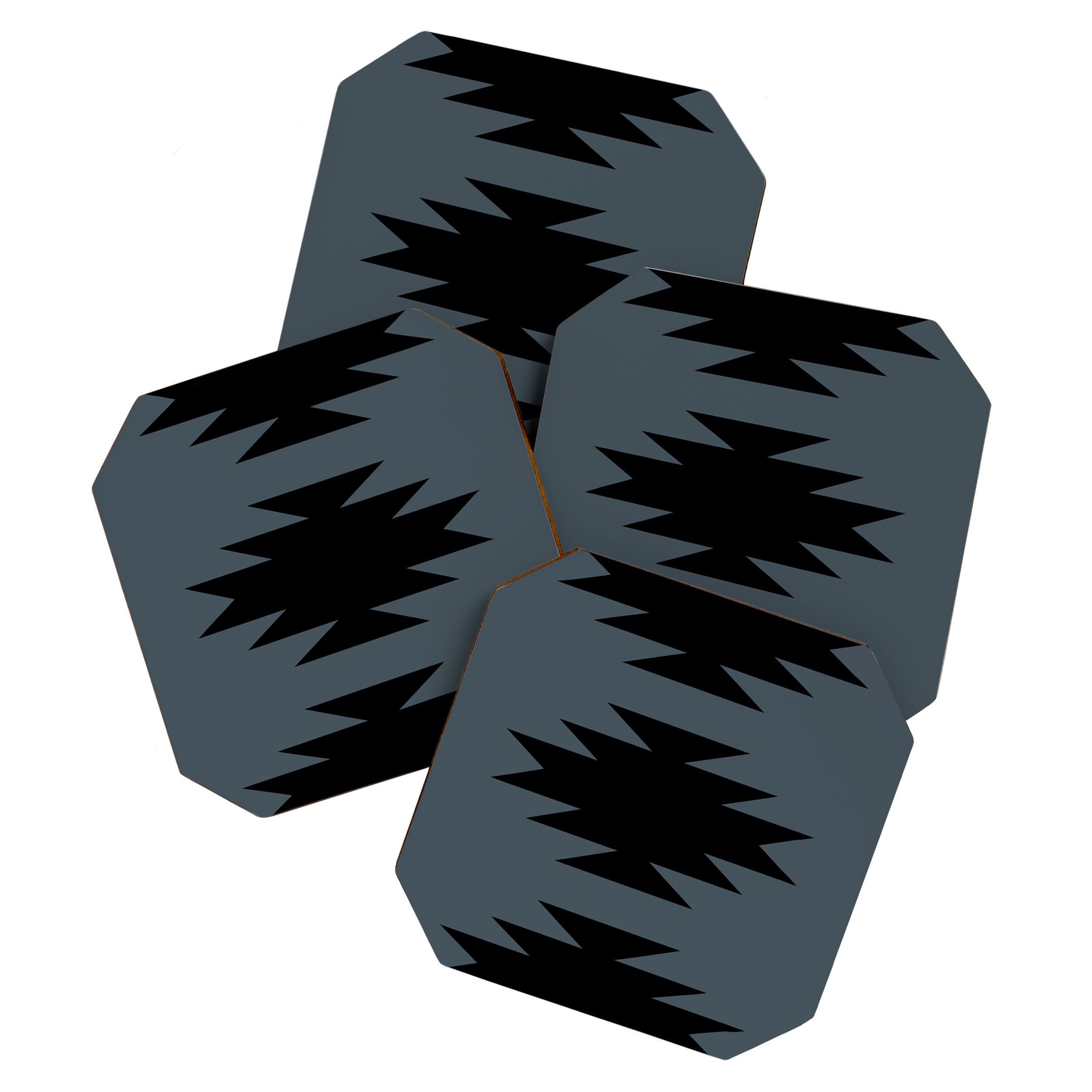 Geometric Southwestern Minimalism - Neutral Blue Coaster Gallery Image 1