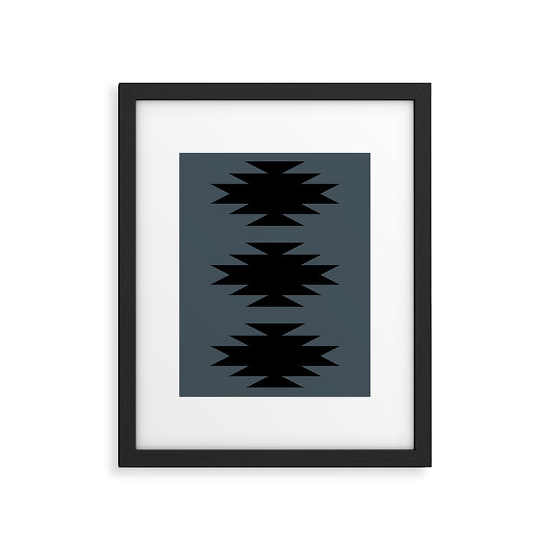 Geometric Southwestern Minimalism - Neutral Blue Framed Art Print Gallery Image 6