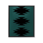Geometric Southwestern Minimalism - Teal Green Framed Canvas Print Gallery Image 8