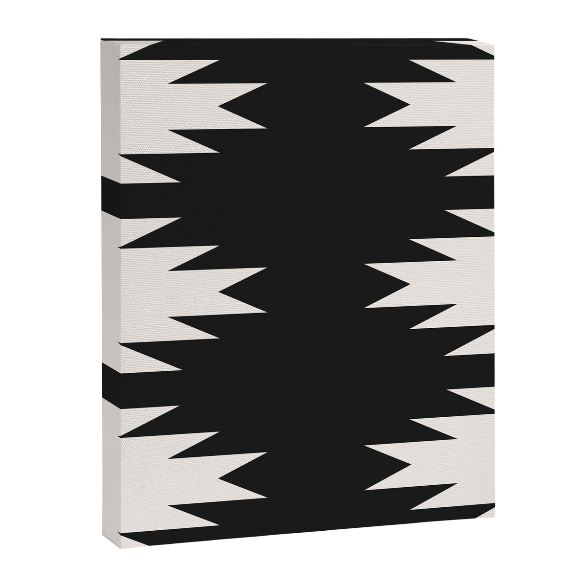 Geometric Southwestern Minimalism - Black and White Canvas Print Gallery Image 8